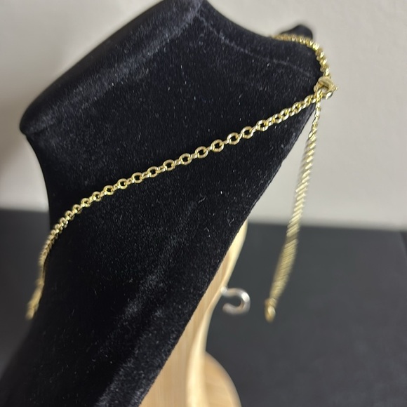 Hespera Dainty Northern Star Orb Charm Gold Tone Necklace Rhinestone - Picture 5 of 9